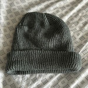 Gray Ribbed Beanie Hat
